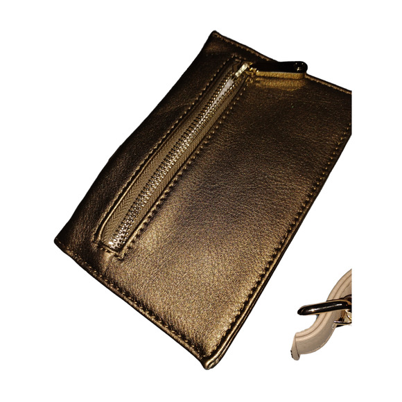 Charming Charlie Metallic Tote Handbag Removable straps and handles  wristlet - Picture 6 of 7